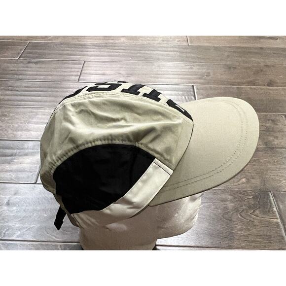 Hypeadelic Mens Khaki Tan Black 5 Panel “Russell” Adjustable Strapback Hat Cap - Picture 4 of 7